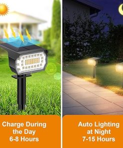Solar Spot Lights Outdoor 8 Pack 57 LED IP65 Waterproof for Garden 2