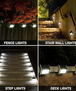 SOLPEX 16 Pack Solar Step Lights for Outdoor Stairway Patio Garden 2
