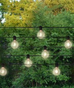 Holiday Bright Lights G40 Solar Powered String Lights 20FT 20 Bulbs