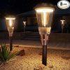 2 Pack Solar Lanterns Outdoor Dragonfly Metal Decor Waterproof Light 3