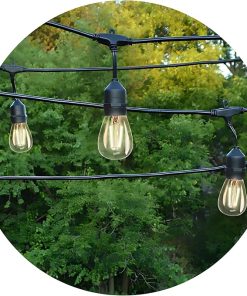 Warm White S14 Solar String Lights 10 Bulbs 20FT Outdoor Bistro Lights 2