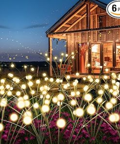 Solar Garden Lights with 2 Modes Waterproof Firefly Lights
