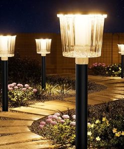 Bright Solar Pathway Lights 8 Pack Adjustable Waterproof Garden Set