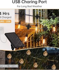 Waterproof Solar String Lights with 6 Modes and 16 Shatterproof Bulbs 2