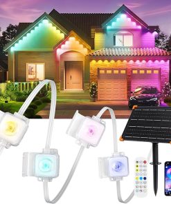 49.2FT 30LED Solar Permanent Roof Lights in RGB Colors