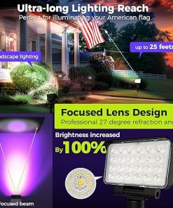 Color Changing Solar Spot Lights Waterproof for Outdoor Garden Decor 2