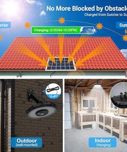 RopeLux Solar Lights 3000LM Dimmable 5 Modes Motion Sensor 2 Pack 2