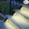 Pure Garden Solar Step Lights 6-Pack LED Waterproof Outdoor Lighting