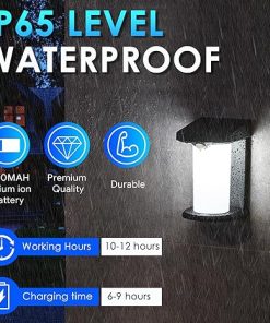 Solar Outdoor Wall Lights Waterproof, 2 Modes Motion Sensor for Porch 2