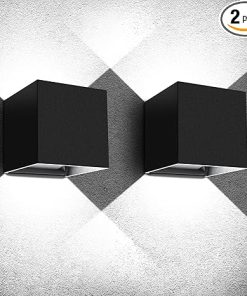 20W 6000K LED Wall Sconce Lights Waterproof Angle-Adjustable 2 Pack