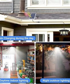Solar Shed Light 2 Pack 1200LM Indoor Outdoor Motion Sensor Pendant 2