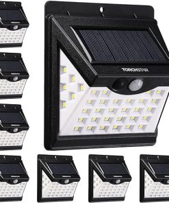 TORCHSTAR 8-Pack Waterproof Solar Motion Sensor LED Lights 6500K