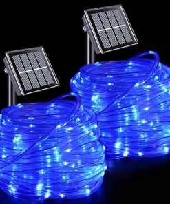 Blue and White Solar Rope Lights 4 Pack for Garden Party Holiday 2
