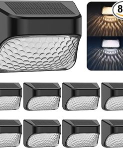 Outdoor Solar Deck Lights Waterproof LED for Yard Stair Patio 8 Pack