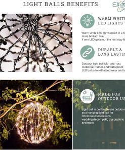 LED Christmas Light Ball with Timer for Indoor and Outdoor Use 2