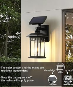 Dusk to Dawn Solar Outdoor Wall Light IP65 Waterproof Sconce Fixture 2