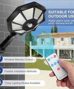 300W Solar Outdoor Lights 4-Pack with Motion Sensor and Remote Control 2
