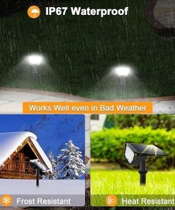 Outdoor Solar Spotlights IP65 Waterproof LED Landscape Lighting 8 Pack 2