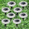 Jaycomey Waterproof Solar Ground Lights for Outdoor Garden Lighting