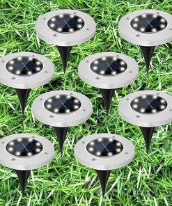 Jaycomey Waterproof Solar Ground Lights for Outdoor Garden Lighting
