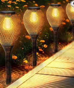 Solar Pathway Lights Outdoor LED Waterproof Garden Decorative 4 Pack