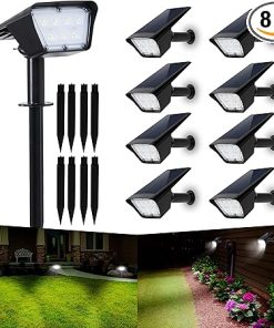 Outdoor Solar Spotlights IP65 Waterproof LED Landscape Lighting 8 Pack