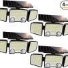 Solar Lamp Post Light Waterproof Black Aluminum for Garden Pathway 4