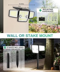 Outdoor Solar Motion Sensor Lights 236 LED 2500 Lumens 4 Pack 2