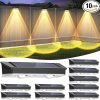 10 Pack Solar Fence Lights Outdoor IP65 Waterproof LED Deck Lighting