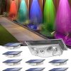 2025 Solar Fence Lights 8 Pack 3000K-6000K Waterproof Auto On/Off 3