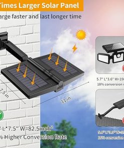 Outdoor Solar Street Lights with Motion Sensor for Home Security 2