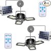 Solar Pendant Lights with Remote Control and Motion Sensor, 2 Pack