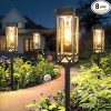 16 Pack Solar Powered Fence Lamps Warm White LED Outdoor Lighting 3