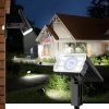 Modern Waterproof Solar Wall Light 20.5″ Exterior Sconce Black Grey 3