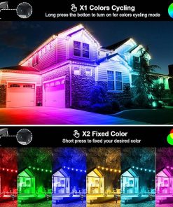 Color Changing Solar Spot Lights 4 Pack Waterproof for Garden Pathway 2