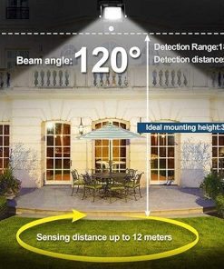 Solar LED Flood Lights with Sensor Waterproof IP65 for Outdoor Use 2