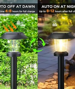 12 Pack Solar Pathway Lights Outdoor Waterproof for Garden Walkway 2