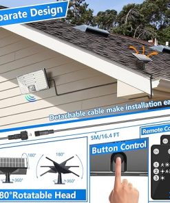 Outdoor Solar Flood Lights with Motion Sensor and Remote Control 4000LM 2