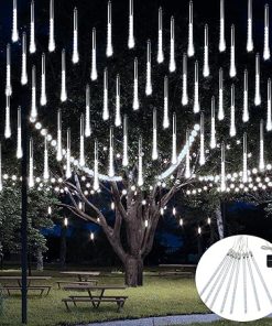 3 Pack Solar Meteor Shower Lights 432 LED Outdoor Waterproof 2