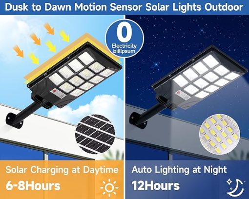 Outdoor Solar Lights IP66 Waterproof Motion Sensor Flood Light 4PACK - Image 2