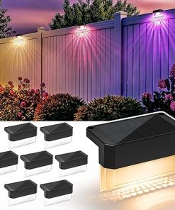 Outdoor Solar Deck Lights 16 Pack Waterproof LED and Step Lights 2