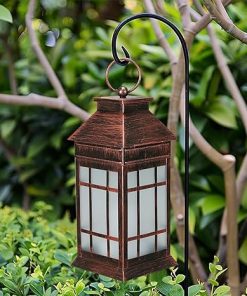 Large 18 Inch Glass Solar Lanterns for Outdoor Patio Garden Use 2