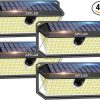 Solar Powered LED Outdoor Lights with Motion Sensor and 3 Modes