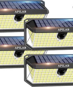 Solar Powered LED Outdoor Lights with Motion Sensor and 3 Modes