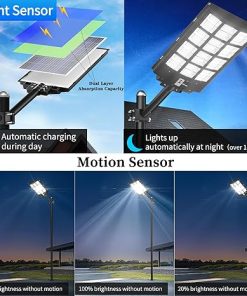 Ofuray 5600W Solar Street Lights 560000Lm Outdoor LED Flood Security 2