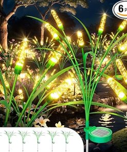 6 Pack Solar Garden Lights 30 Inch with 36 Bulbs IP65 Waterproof