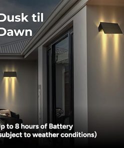 Bi-Directional Solar Outdoor Wall Light LED IP65 Waterproof 2-Pack 2
