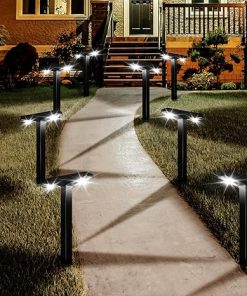Outdoor Waterproof Solar Pathway Lights 8 Pack LED Garden Lighting