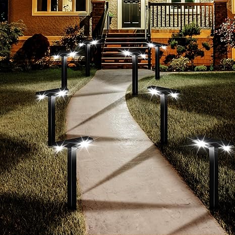 Outdoor Waterproof Solar Pathway Lights 8 Pack LED Garden Lighting Outdoor Waterproof Solar Pathway Lights 8 Pack LED Garden Lighting
