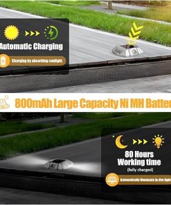 LED Dock Deck Lights 4-Pack Waterproof Bright White Garden Step Lights 2